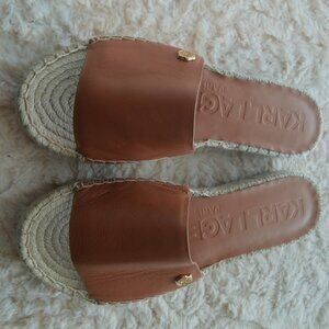 Karl Lagerfeld Women's Sz 5M Slip On Sandals Shoes